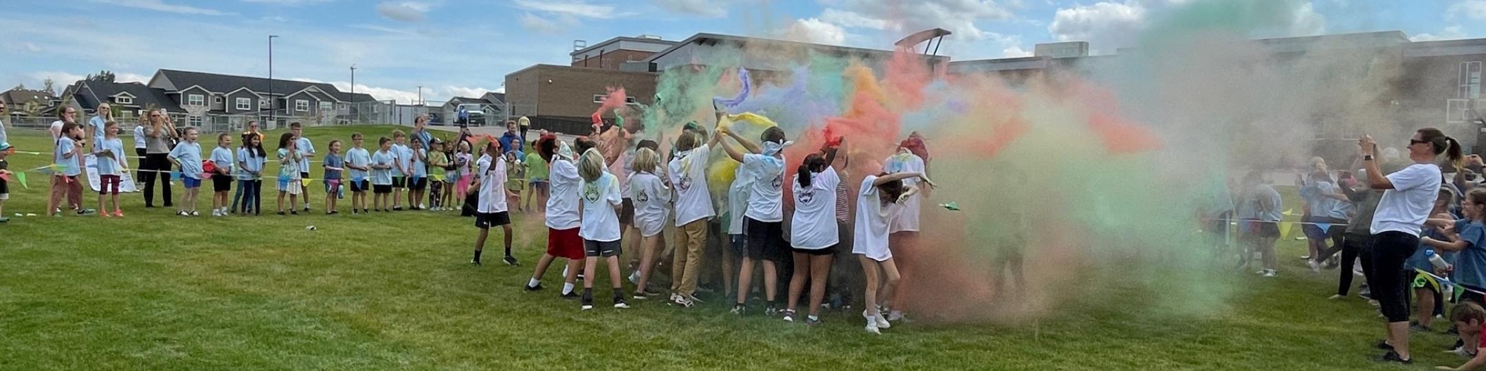 The color run for fifth grade!