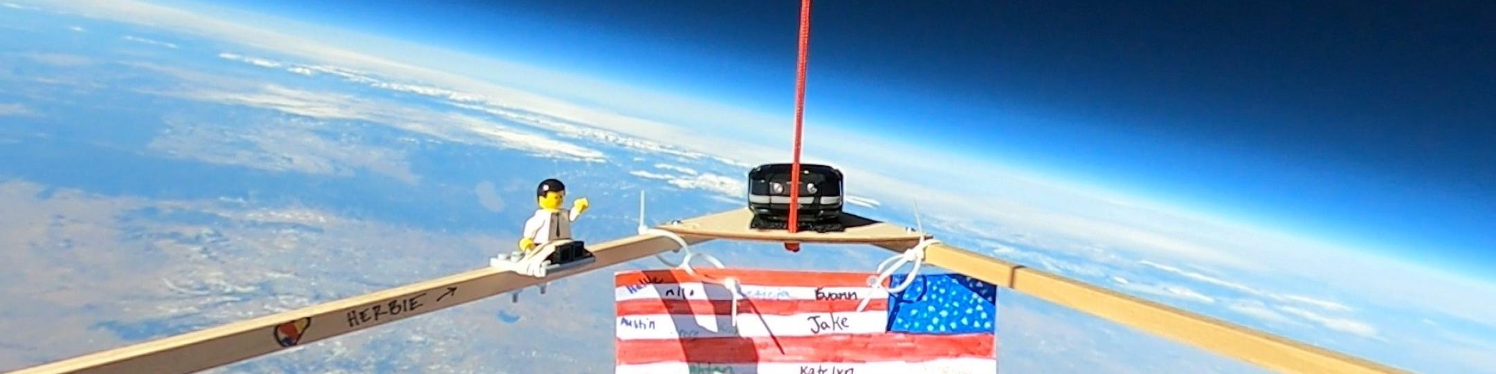 Our weather balloon reached 102,000 feet high!